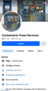 FACEBOOK CORDONNERIE THAEN SERVICES